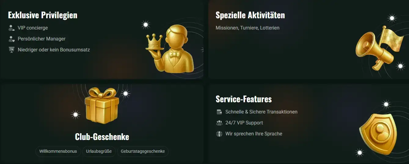 Goldex Casino VIP Manager mit goldenen Karten und exklusiven Rewards